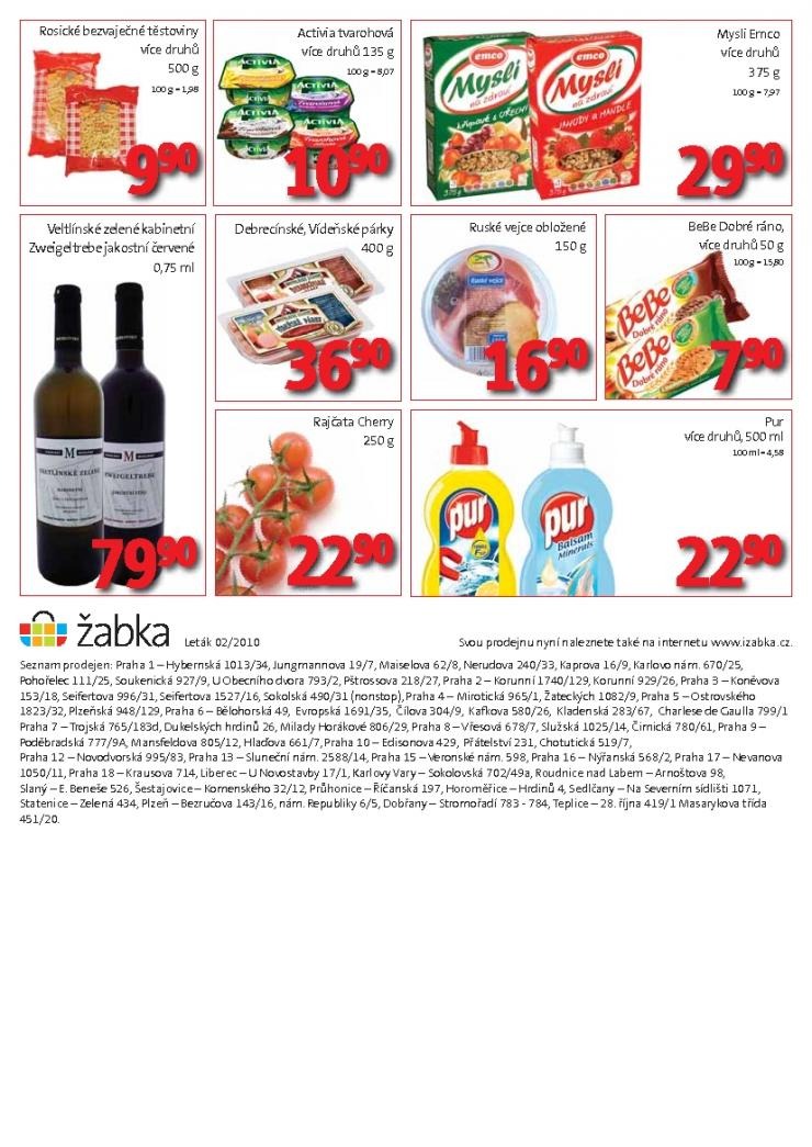 leták Žabka strana 1 leták Žabka strana 1