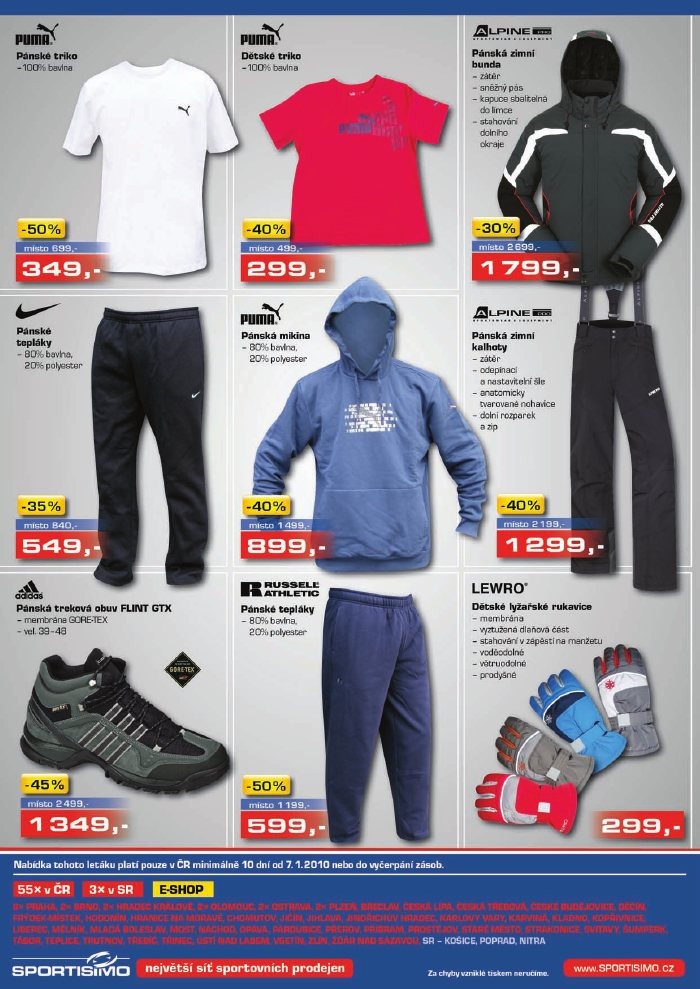 leták Sportisimo strana 1 leták Sportisimo strana 1