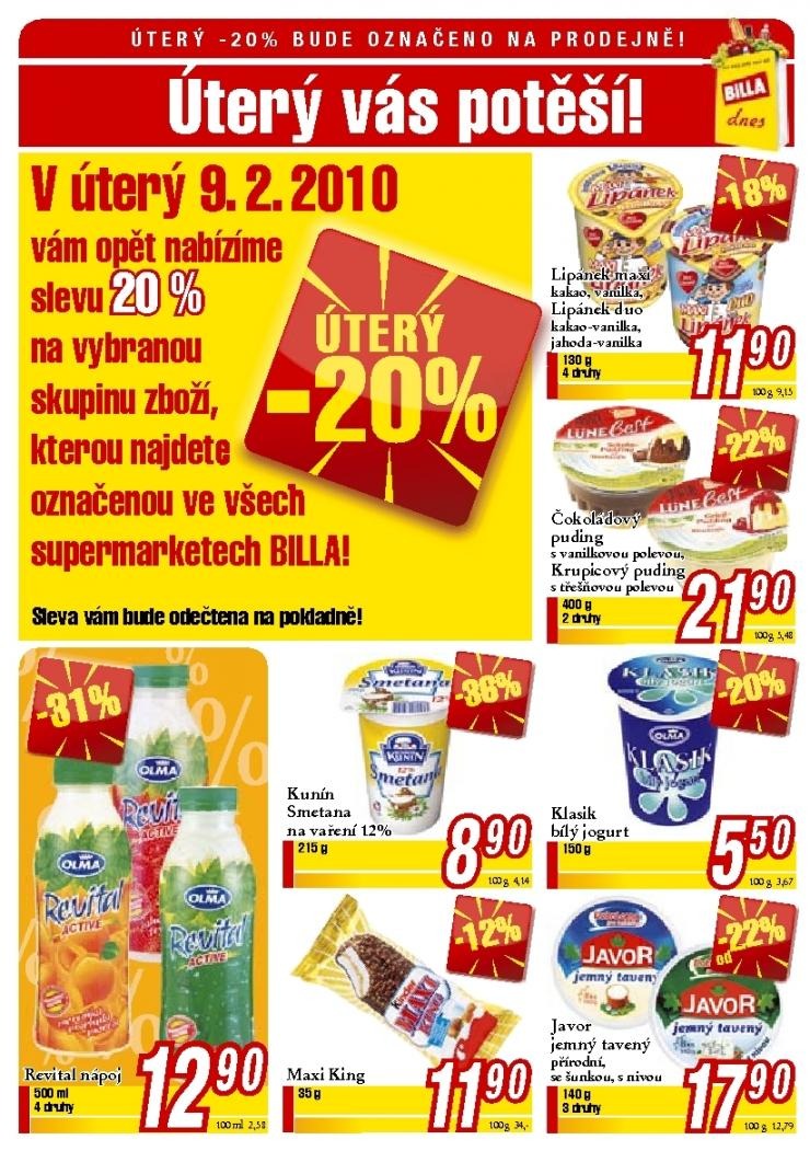 leták Billa strana 1 leták Billa strana 1