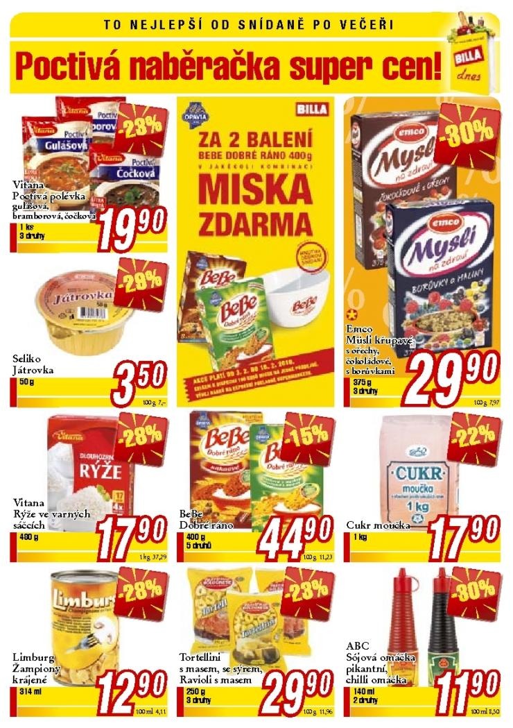 leták Billa strana 1 leták Billa strana 1