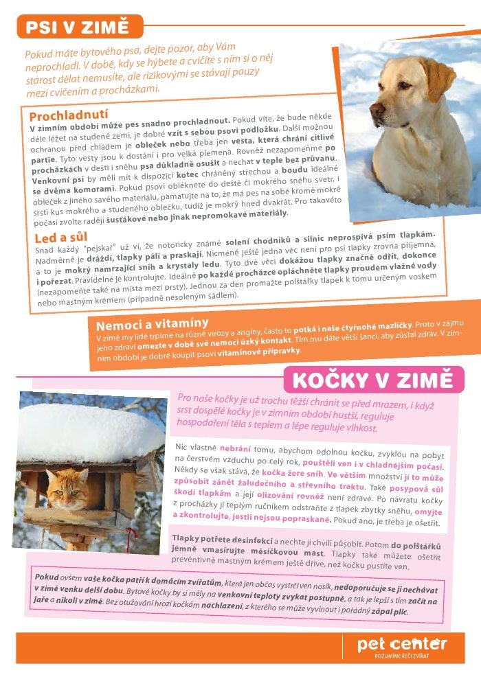 leták Pet Center strana 1 leták Pet Center strana 1