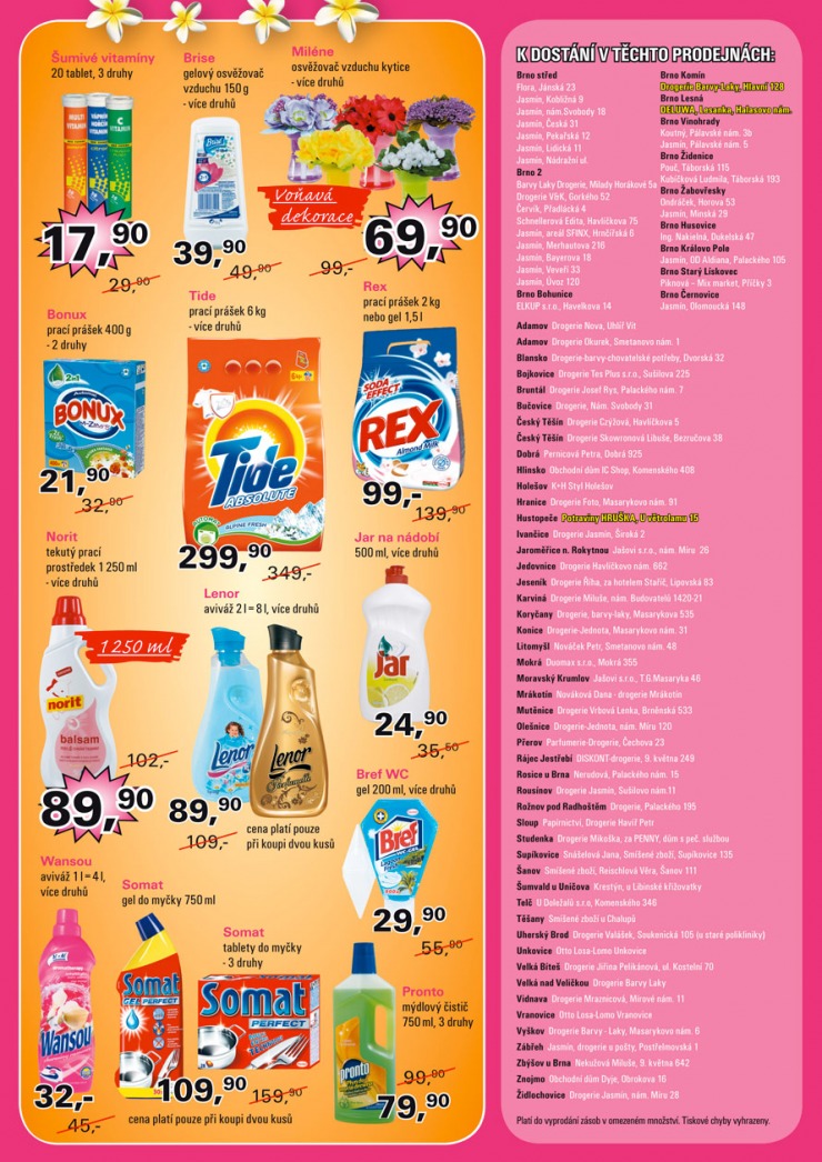 leták Jasmín drogerie strana 1 leták Jasmín drogerie strana 1