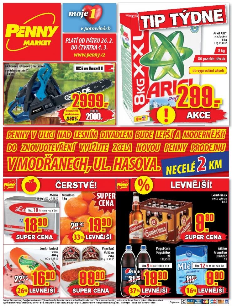 leták Penny Market akční letáky strana 1 leták Penny Market akční letáky strana 1