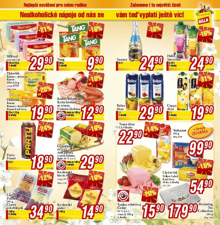 leták Billa nápojový leták strana 1 leták Billa nápojový leták strana 1