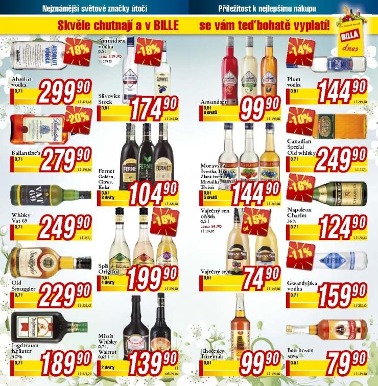 leták Billa nápojový leták strana 1 leták Billa nápojový leták strana 1