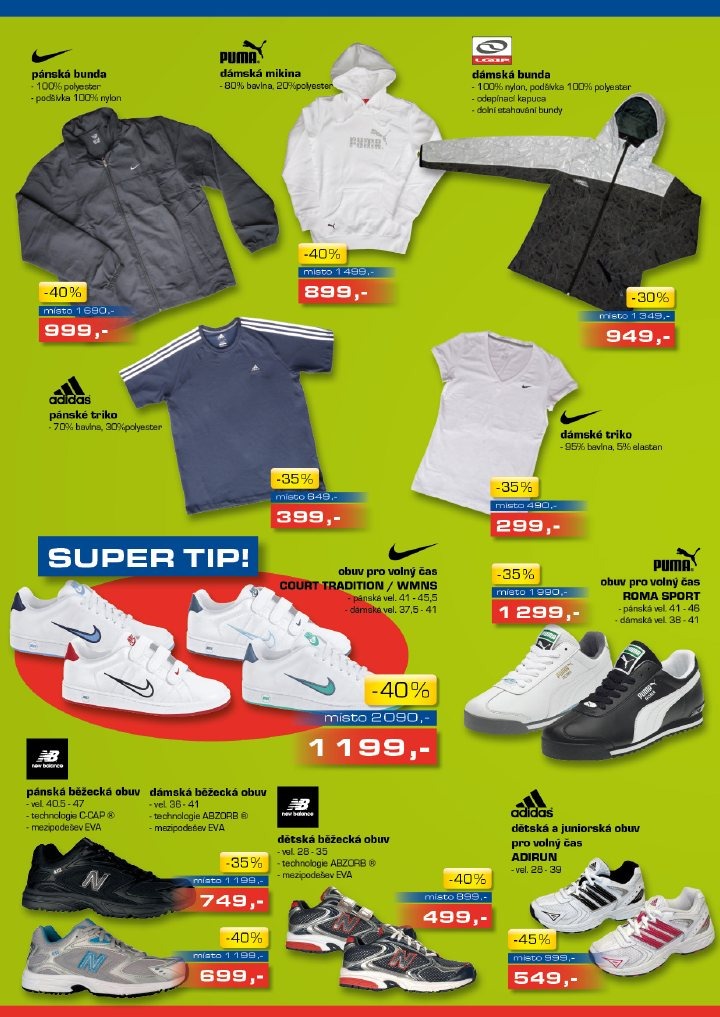 leták Sportisimo strana 1 leták Sportisimo strana 1
