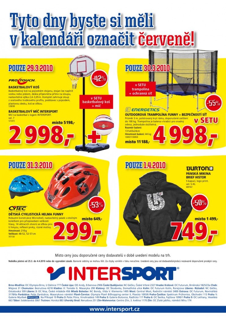 leták INTERSPORT strana 1 leták INTERSPORT strana 1