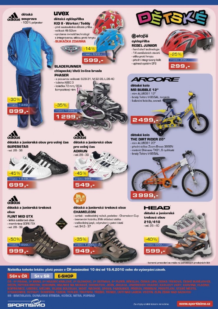 leták Sportisimo strana 1 leták Sportisimo strana 1