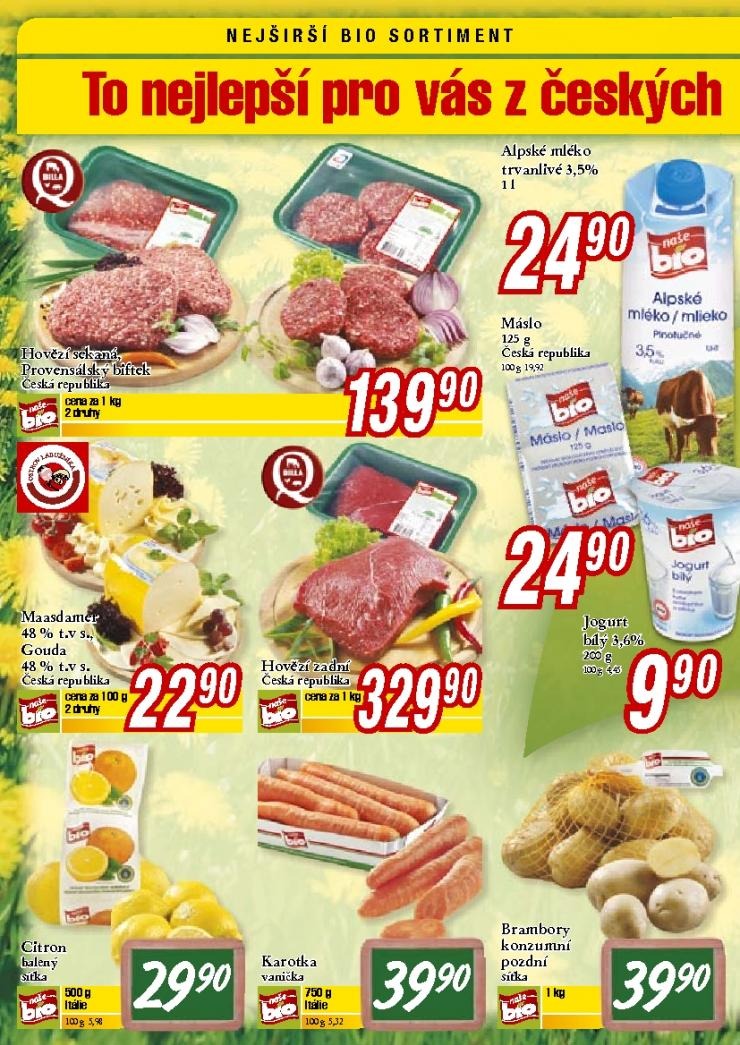 leták Billa leták naše bio strana 1 leták Billa leták naše bio strana 1