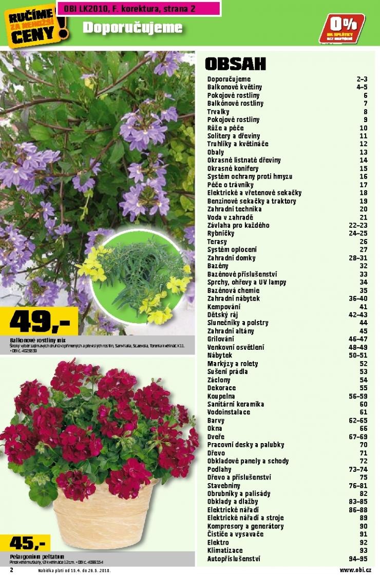 leták OBI letní katalog 1.část strana 1 leták OBI letní katalog 1.část strana 1