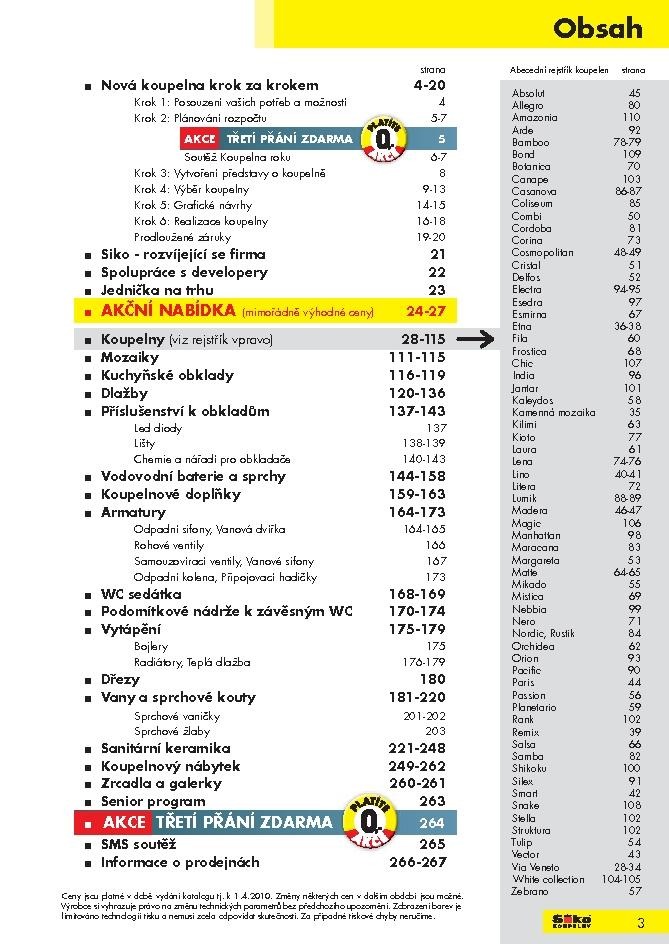leták Siko koupelny katalog 1. část strana 1 leták Siko koupelny katalog 1. část strana 1