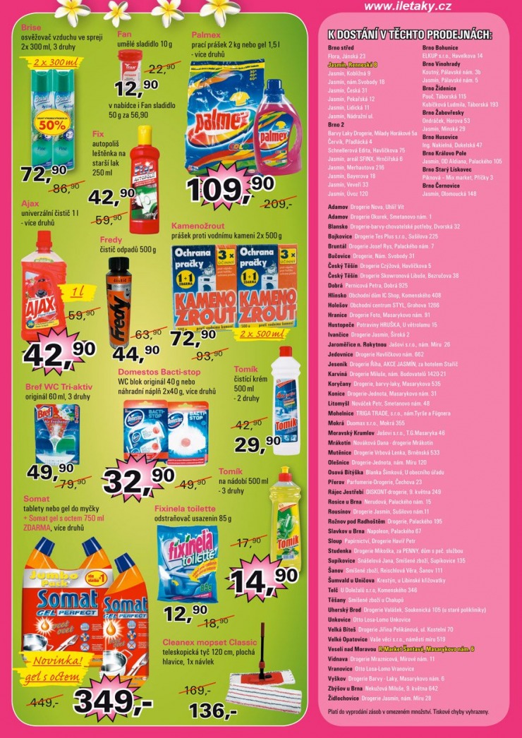 leták Jasmín drogerie strana 1 leták Jasmín drogerie strana 1