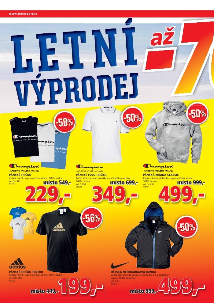 leták INTERSPORT strana 1 leták INTERSPORT strana 1