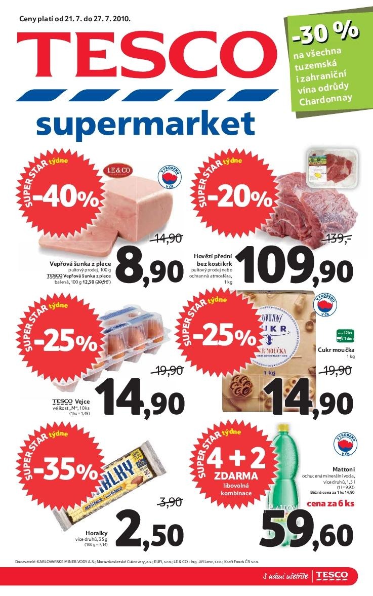 letk Tesco Supermarket letky strana 1