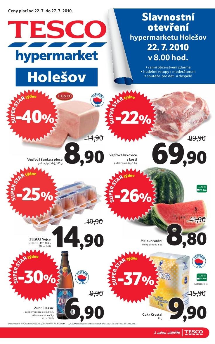 letk Tesco Hypermarket Holeov letk strana 1