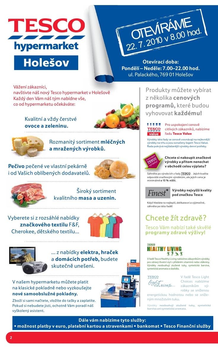 leták Tesco Hypermarket Holešov leták strana 1 leták Tesco Hypermarket Holešov leták strana 1