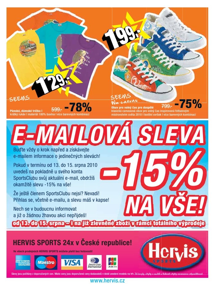 leták Hervis strana 1 leták Hervis strana 1