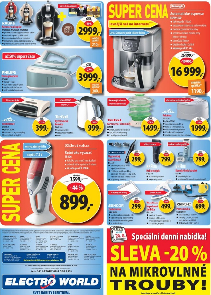 leták Electro world strana 1 leták Electro world strana 1