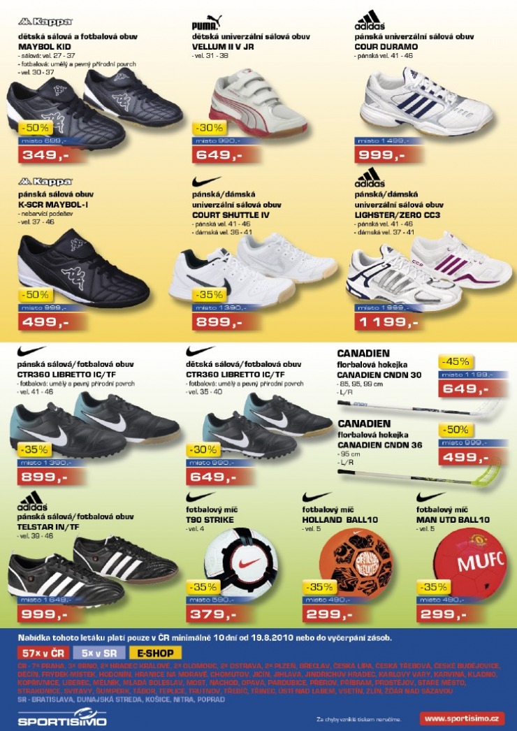 leták Sportisimo strana 1 leták Sportisimo strana 1