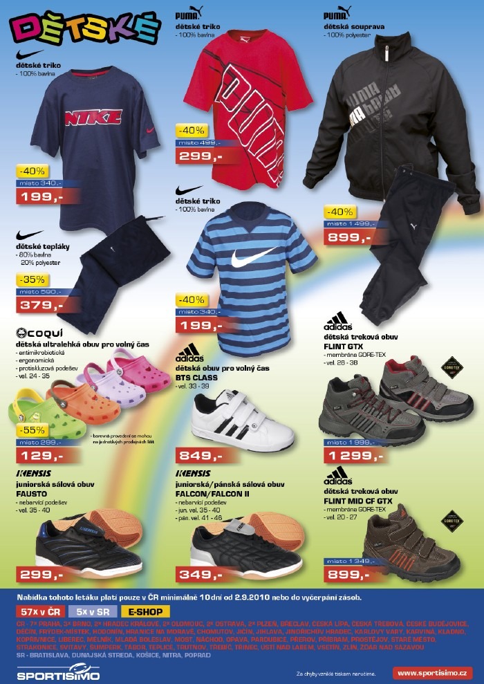 leták Sportisimo strana 1 leták Sportisimo strana 1