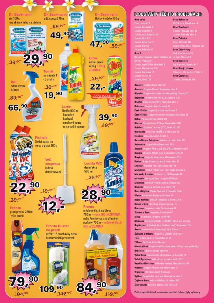 leták Jasmín drogerie strana 1 leták Jasmín drogerie strana 1