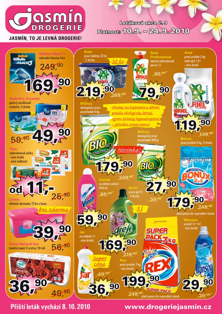 leták Jasmín drogerie strana 1 leták Jasmín drogerie strana 1