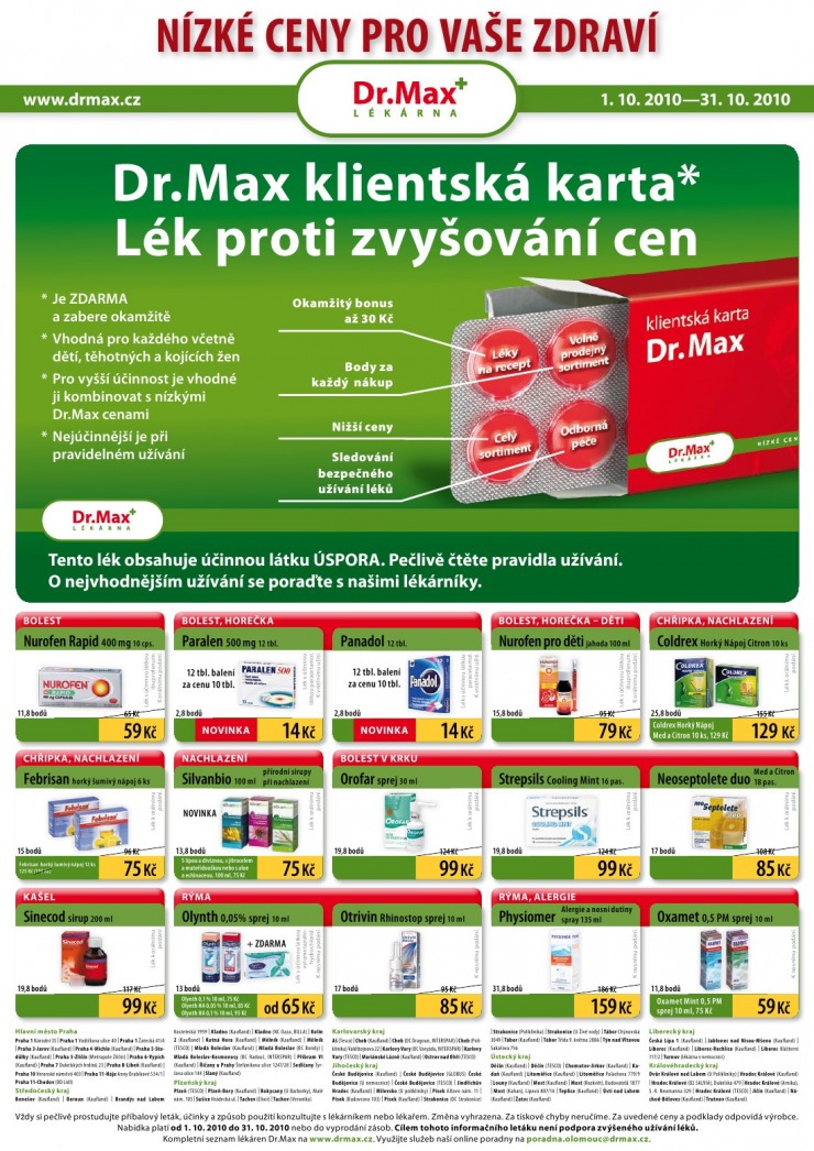 leták Dr. Max strana 1 leták Dr. Max strana 1
