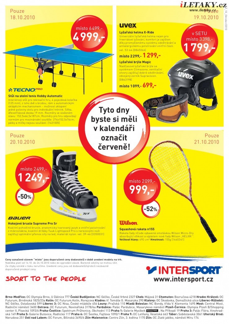 leták Intersport strana 1 leták Intersport strana 1