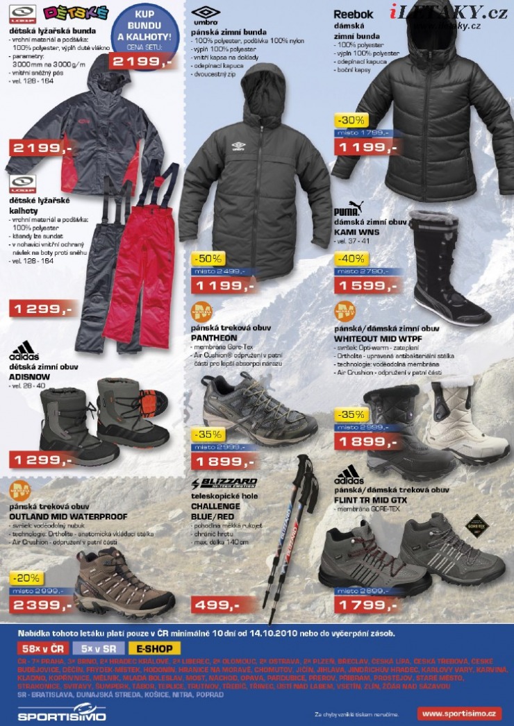 leták Sportisimo strana 1 leták Sportisimo strana 1
