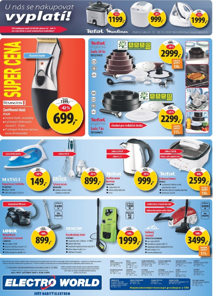 leták Electro World strana 1 leták Electro World strana 1