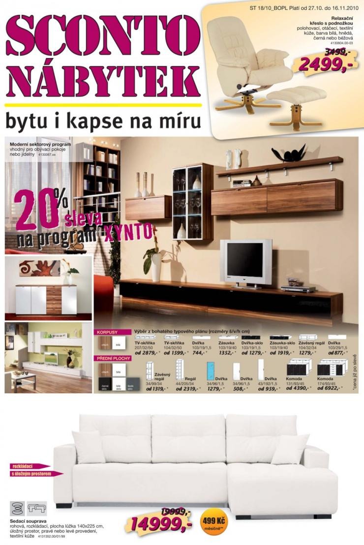 leták Sconto nábytek akční leták strana 1 leták Sconto nábytek akční leták strana 1