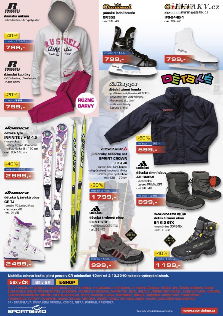 leták Sportisimo strana 1 leták Sportisimo strana 1