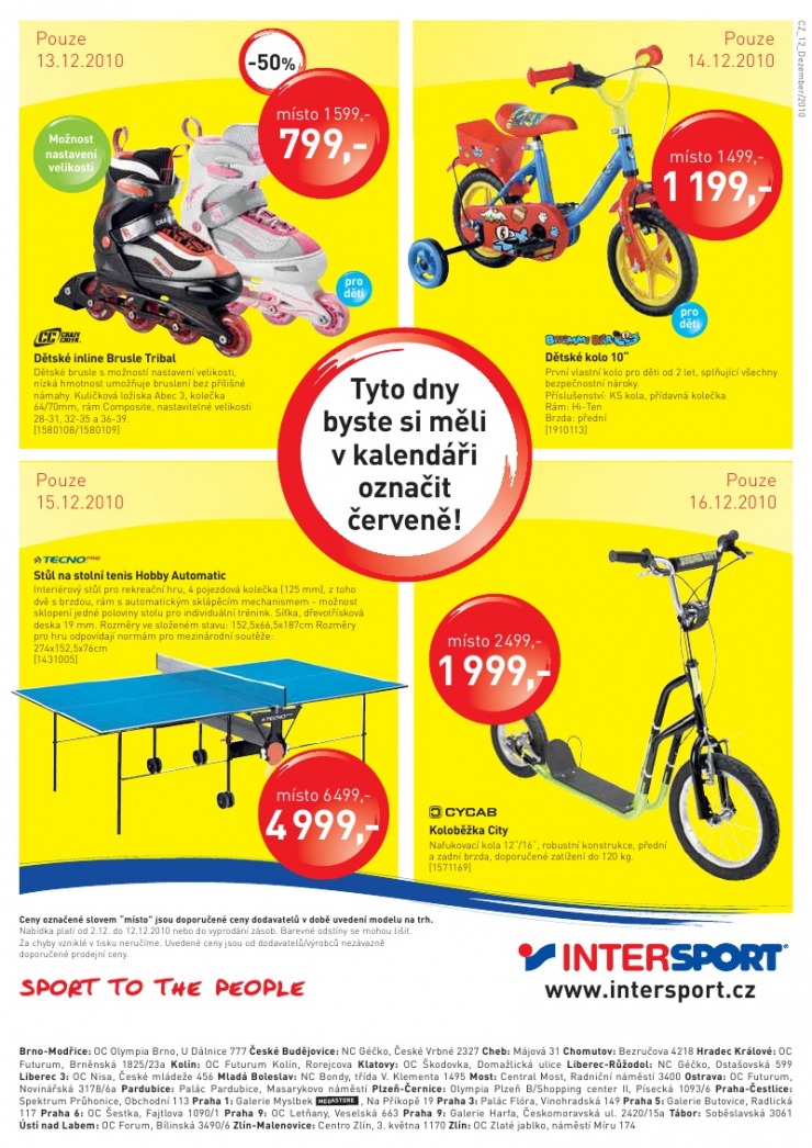 leták Intersport strana 1 leták Intersport strana 1