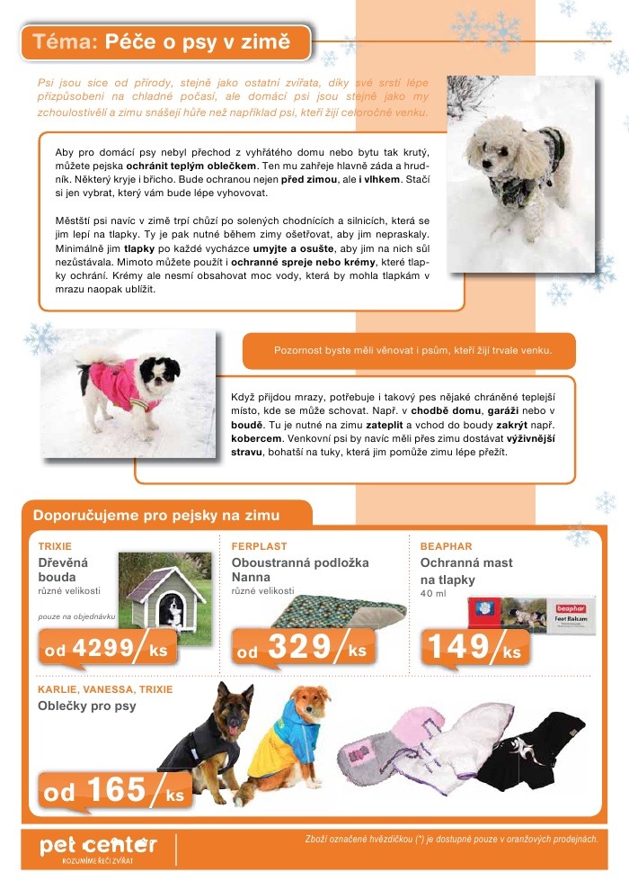 leták Pet Center strana 1 leták Pet Center strana 1