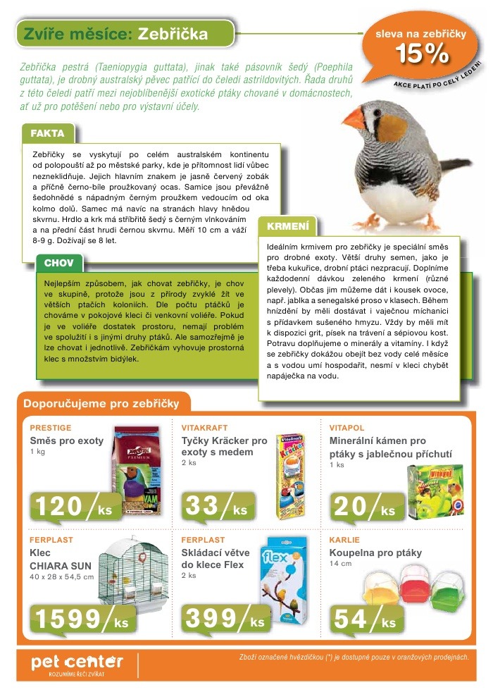 leták Pet Center strana 1 leták Pet Center strana 1
