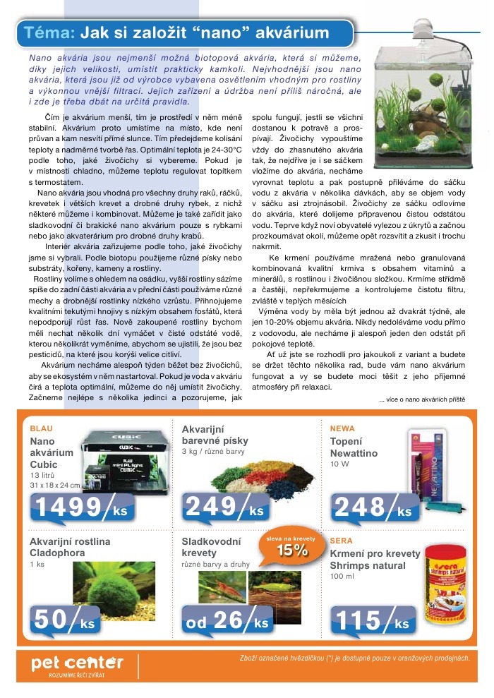 leták Pet Center strana 1 leták Pet Center strana 1