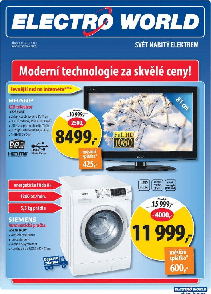 leták Electro World strana 1 leták Electro World strana 1