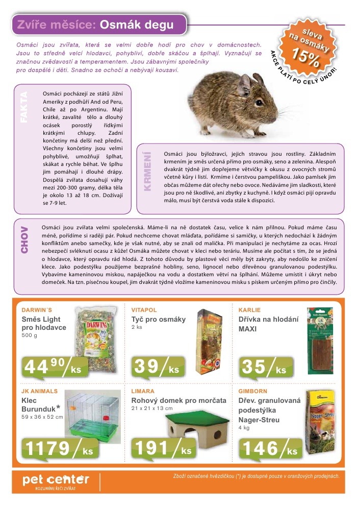 leták Pet Center strana 1 leták Pet Center strana 1