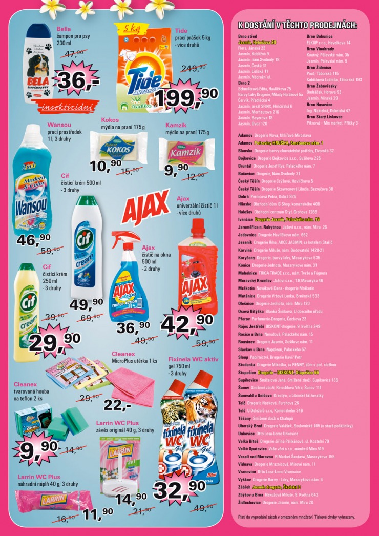 leták Jasmín drogerie strana 1 leták Jasmín drogerie strana 1