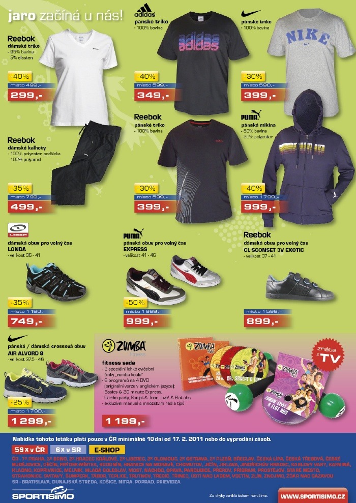 leták Sportisimo strana 1 leták Sportisimo strana 1