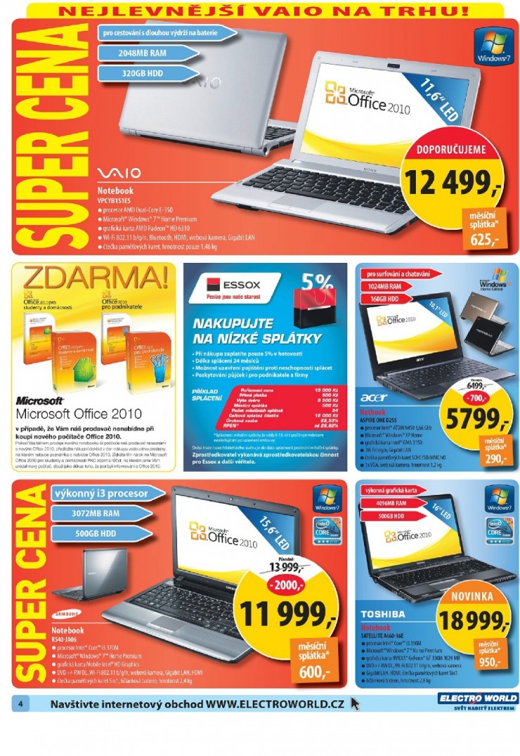 leták Electro World strana 1 leták Electro World strana 1