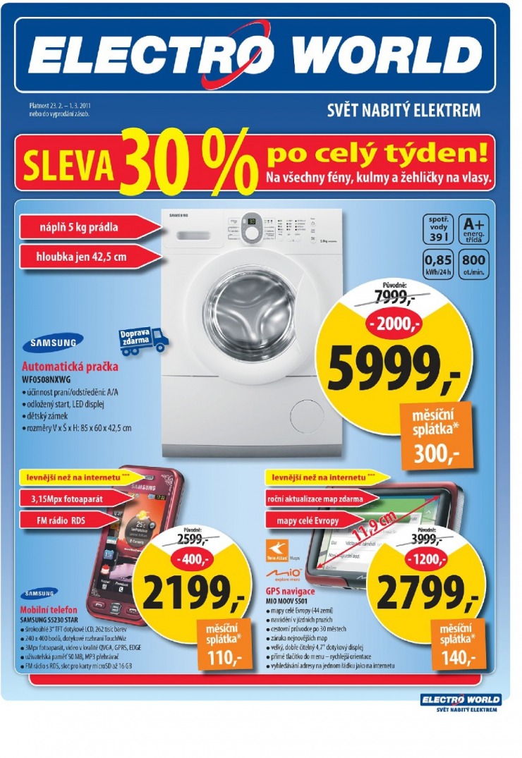 leták Electro World strana 1 leták Electro World strana 1