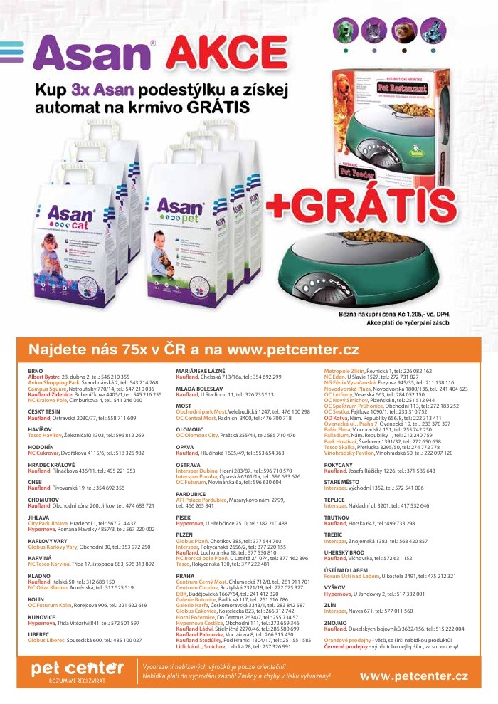 leták Pet Center strana 1 leták Pet Center strana 1