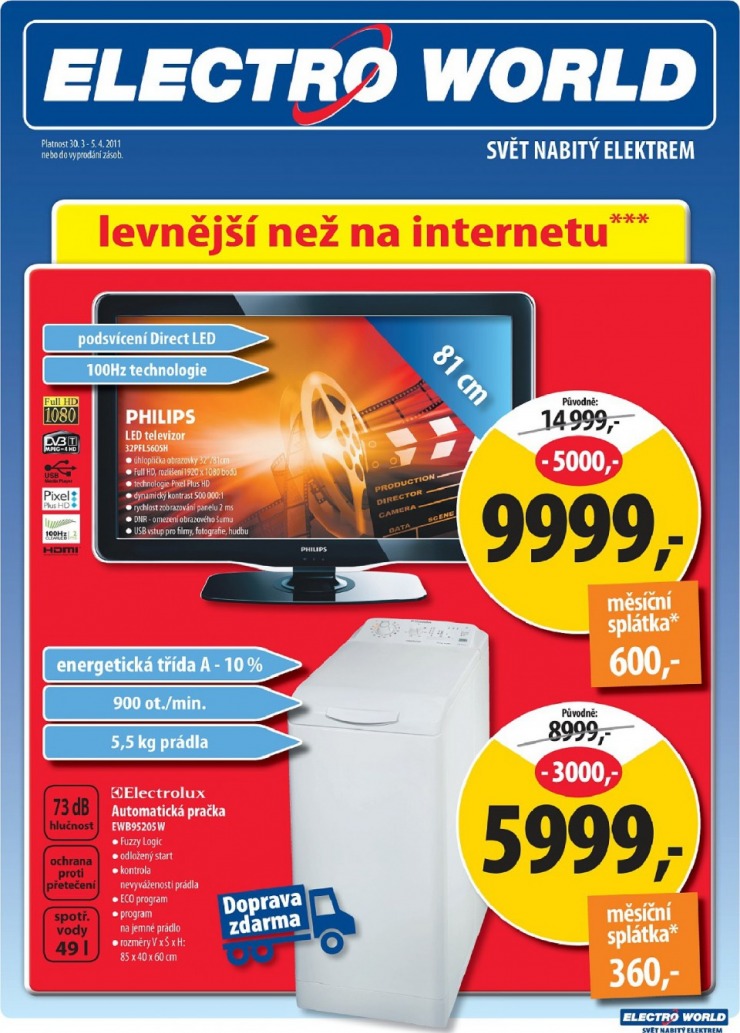 leták Electro World strana 1 leták Electro World strana 1