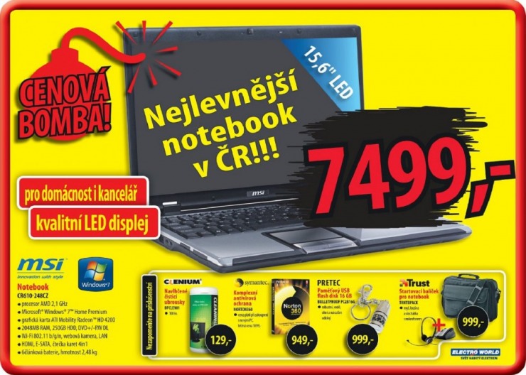 leták Electro World strana 1 leták Electro World strana 1