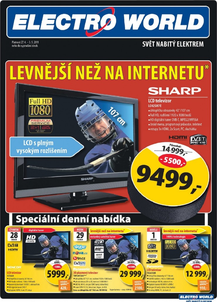 leták Electro World strana 1 leták Electro World strana 1