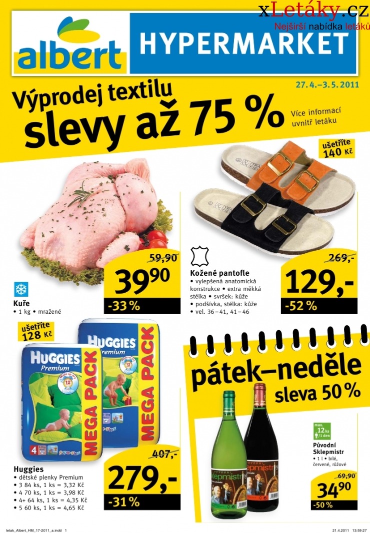 leták Albert Hypermarket leták strana 1 leták Albert Hypermarket leták strana 1