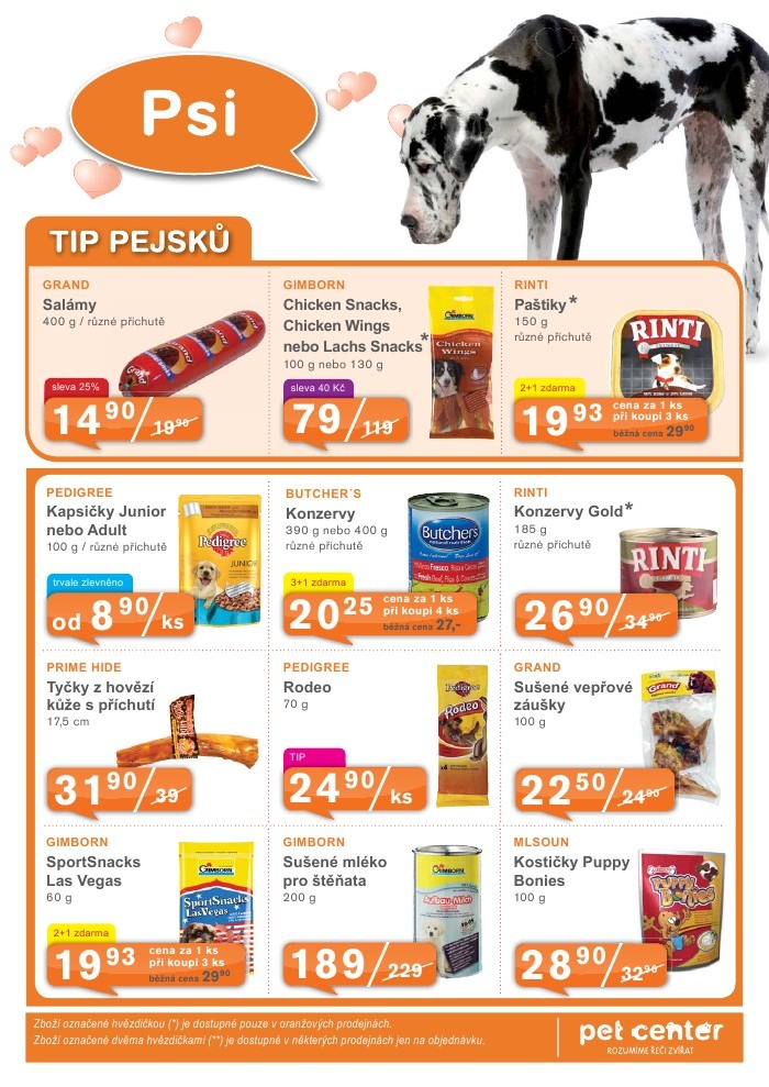 leták Pet Center strana 1 leták Pet Center strana 1