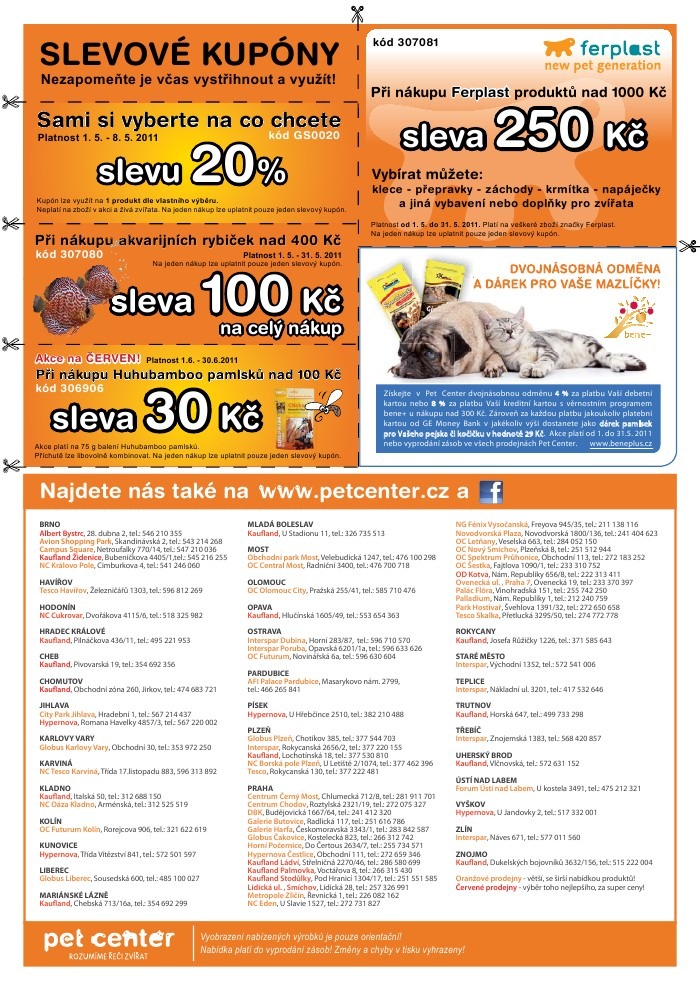 leták Pet Center strana 1 leták Pet Center strana 1