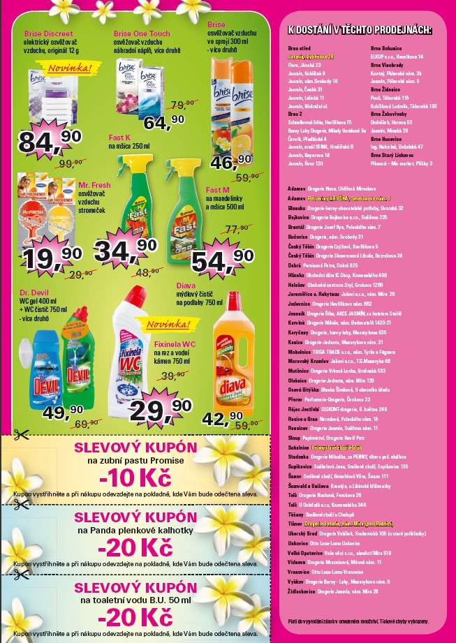 leták Jasmín drogerie strana 1 leták Jasmín drogerie strana 1